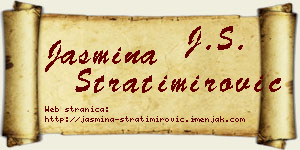 Jasmina Stratimirović vizit kartica